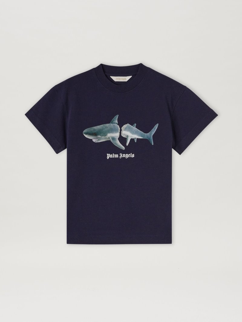 Palm Angels T Shirts NZ Online Store - Kids Crocodile T Shirt Blue Green